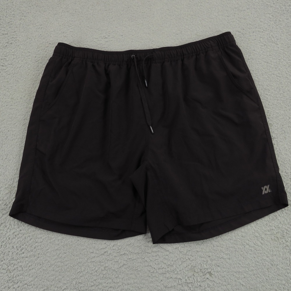 Dixxon Flannel Co Mens XXXL Black Brad Workout Shorts 7in Lined Stretch Active